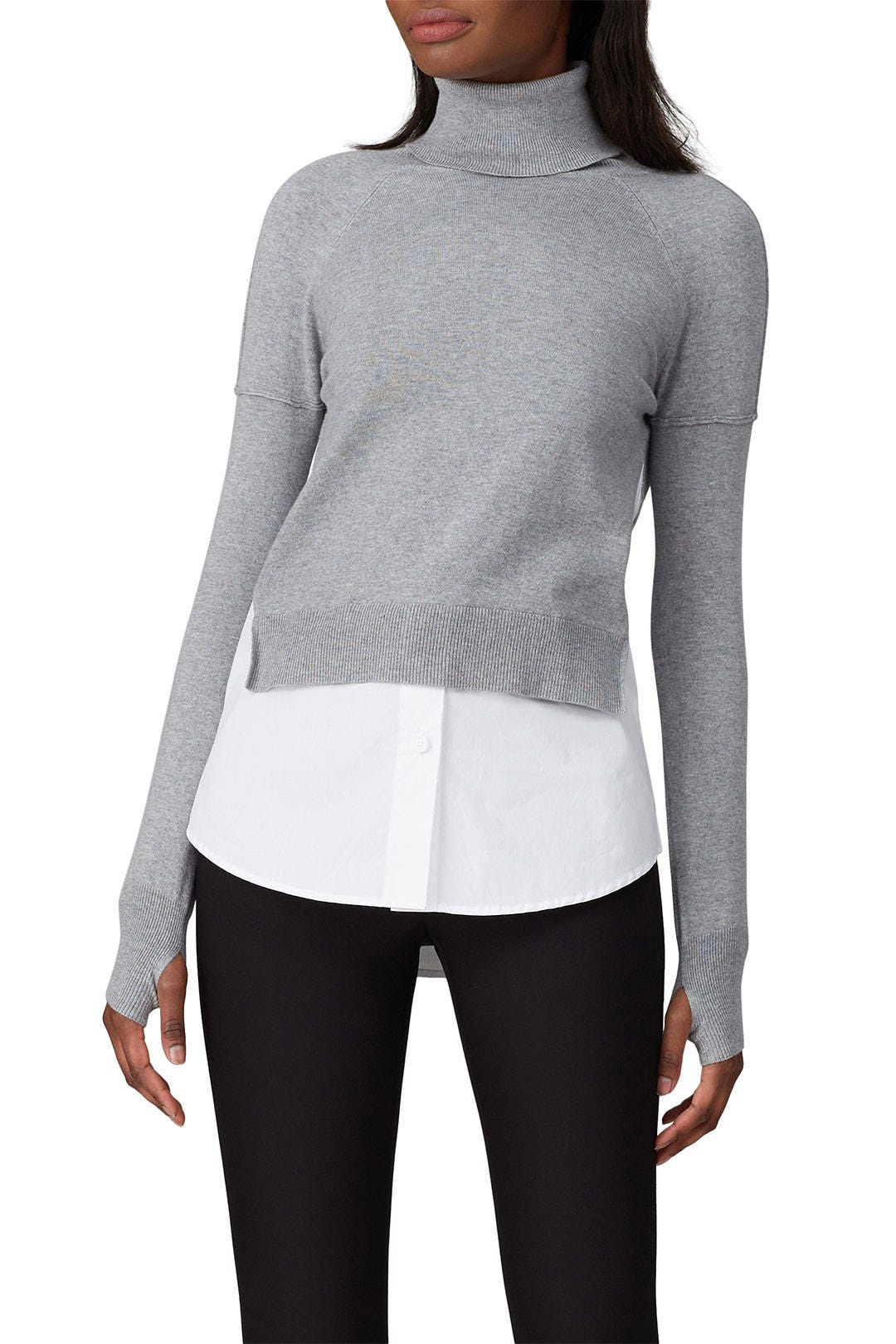 Grey Knit Inset Sweater by KF/KaufmanFranco x RTR 2