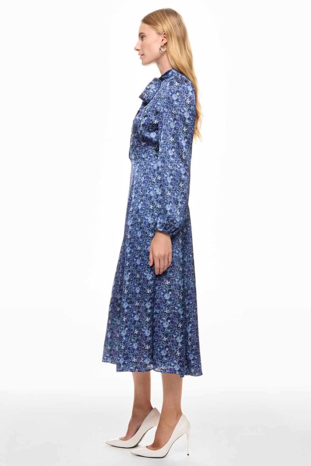 Satin Long Sleeve Midi Dress by Adam Lippes x RTR | Rent the Runway