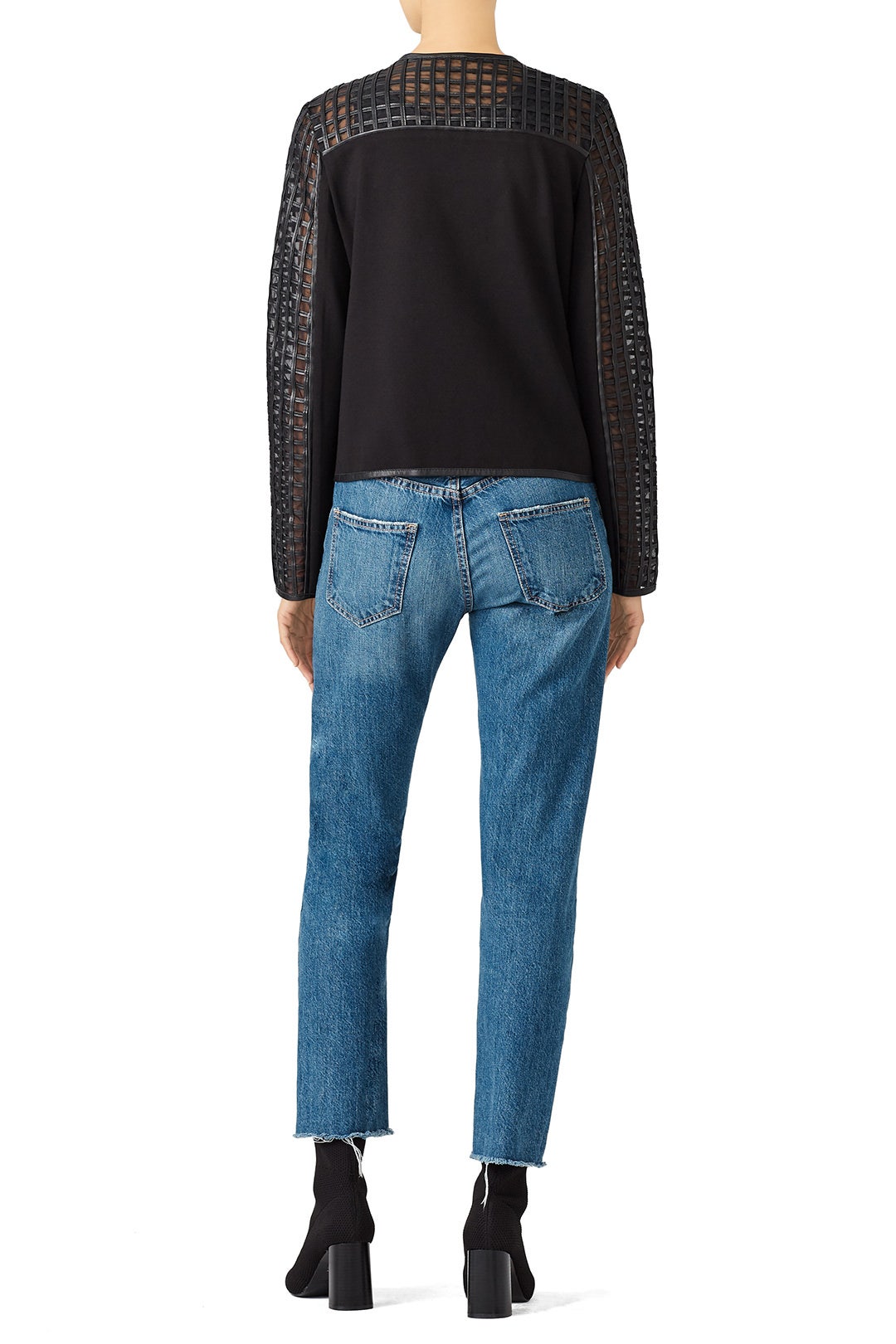 Cutout Leather Jacket by Bagatelle 1