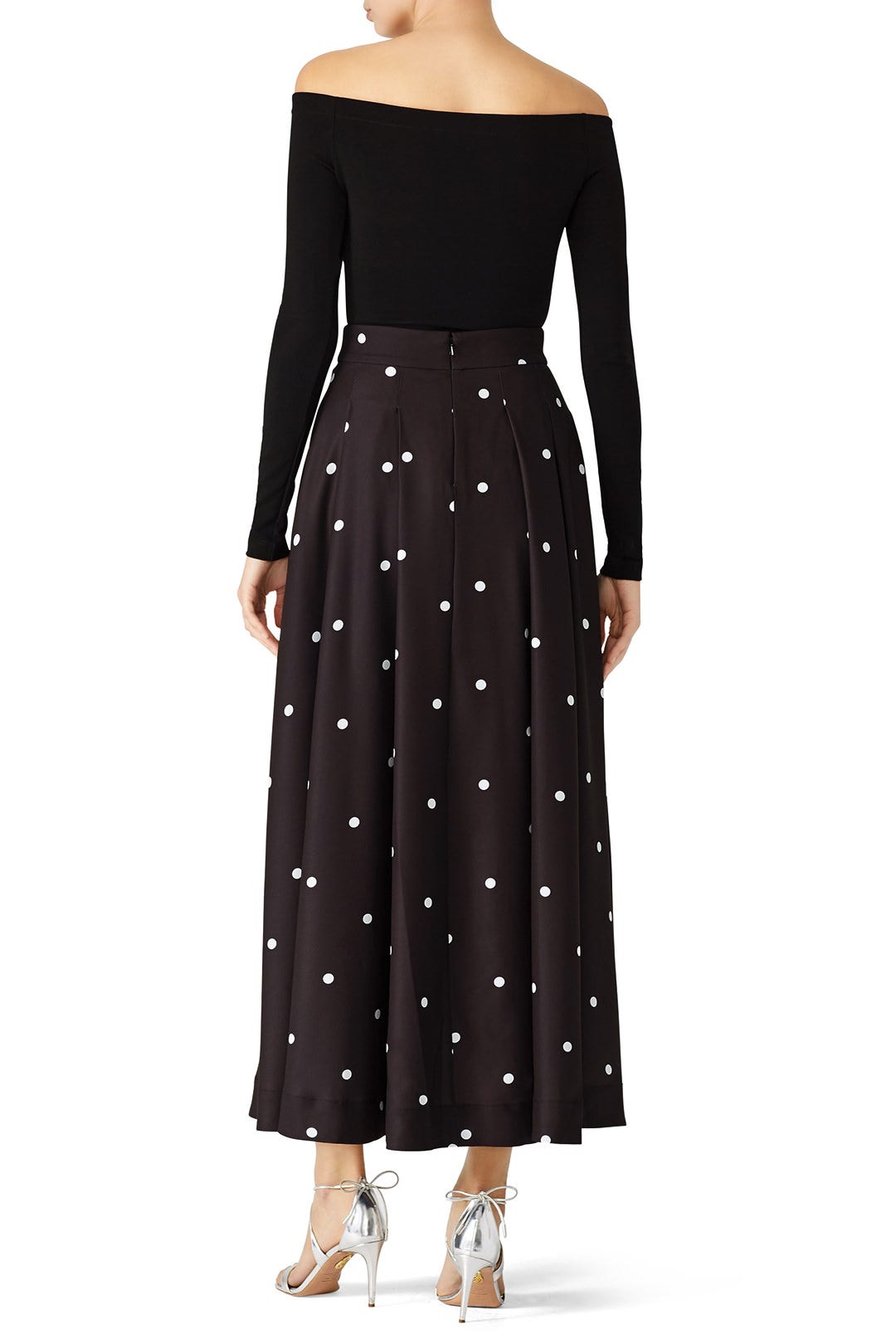 Polka Dot Midi Skirt by Fame & Partners 1
