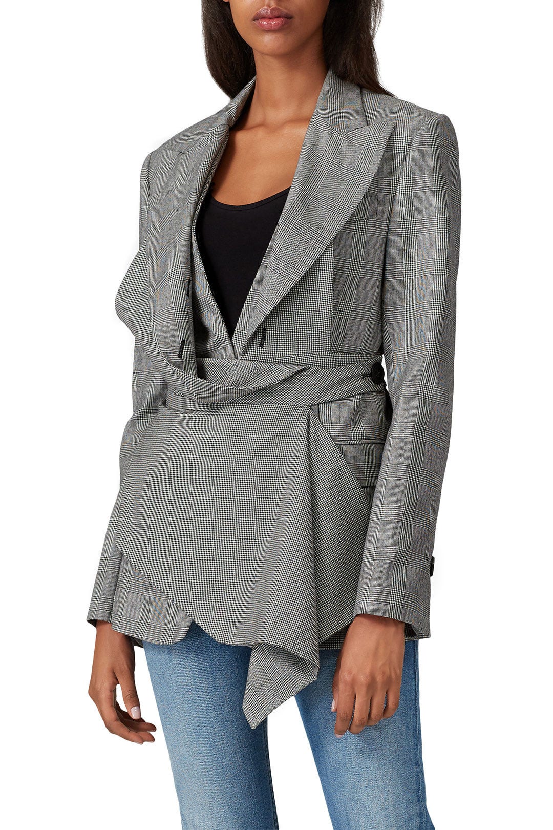Draped Plaid Blazer by Proenza Schouler 1