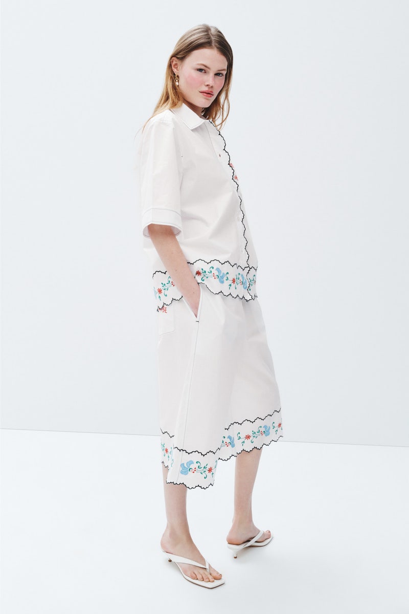Coloured Embroidered Oversized Shirt by Stella Nova - Photo 1