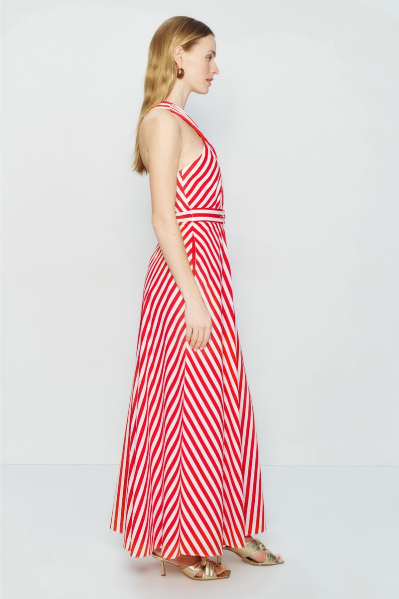 Cross Over Halter Midi Dress by TOCCIN X RTR - Photo 1