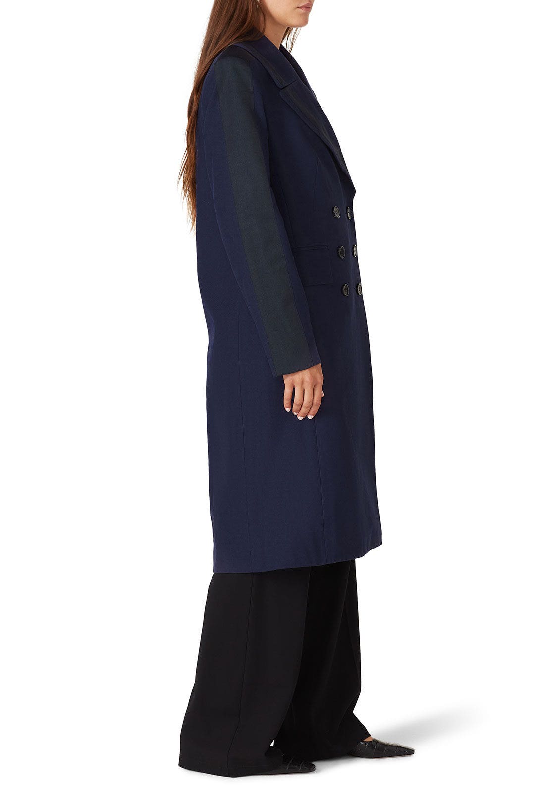 Navy Double Breasted Coat by Victor Alfaro x RTR 2