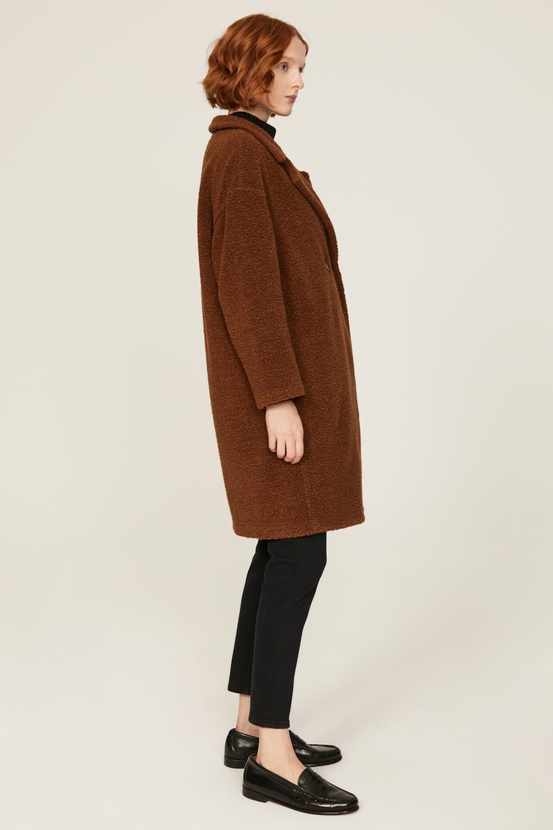 Brown Double Breasted Coat by Harris Wharf London | Rent the Runway