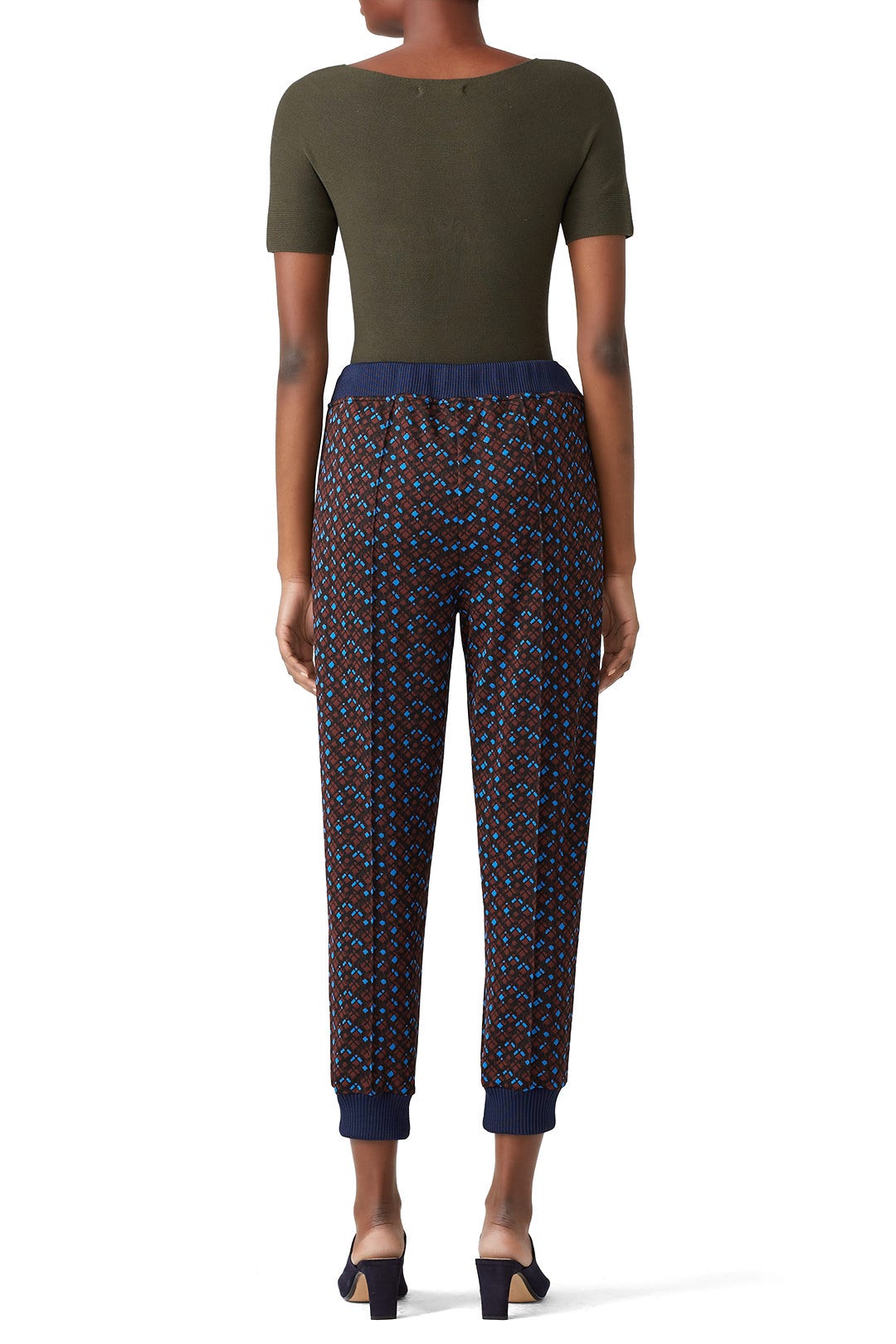 Port Red Printed Joggers by Marni 2
