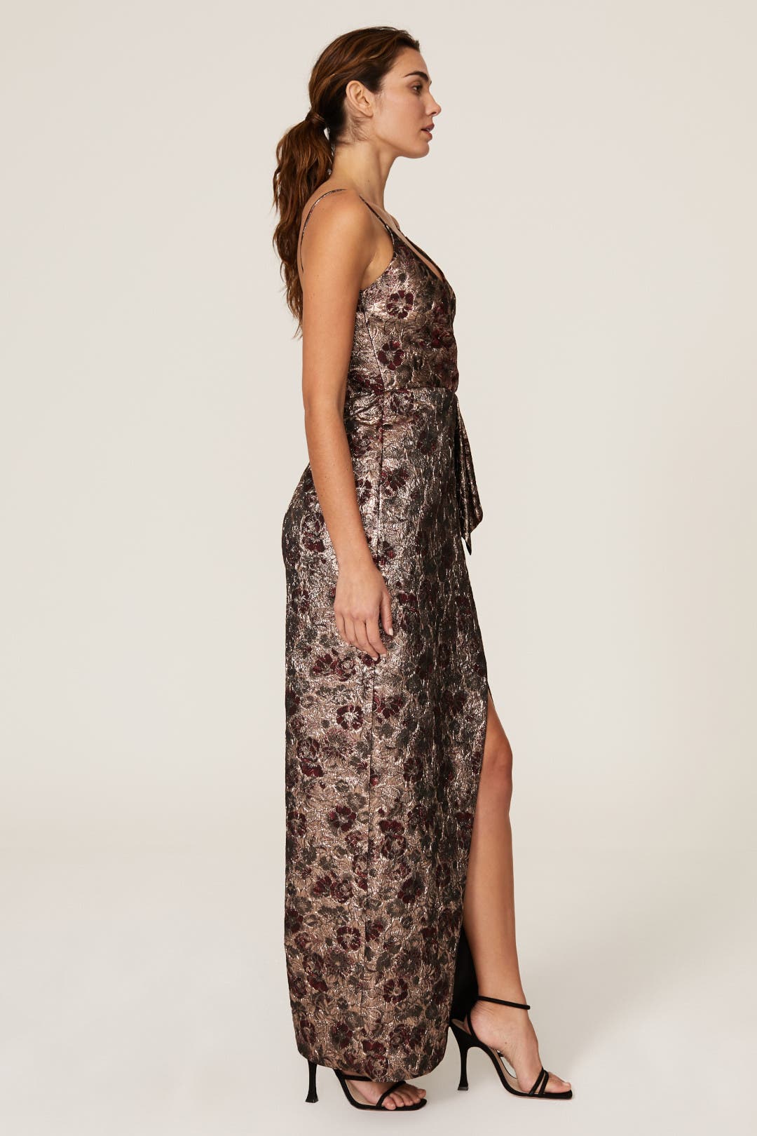 Floral Metallic Jacquard Gown by ML Monique Lhuillier | Rent