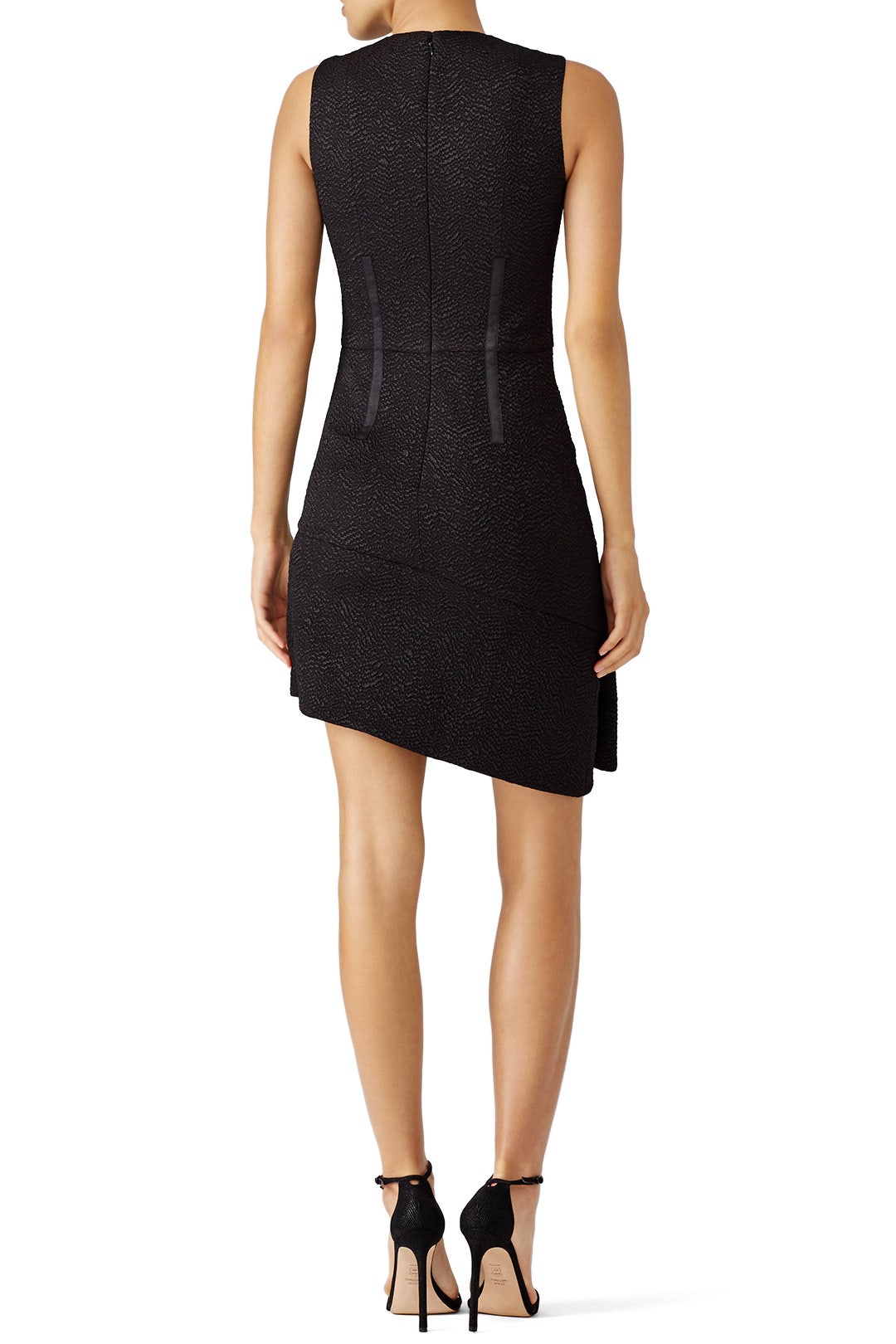 Black Asymmetrical Fluid Dress by Carven 1