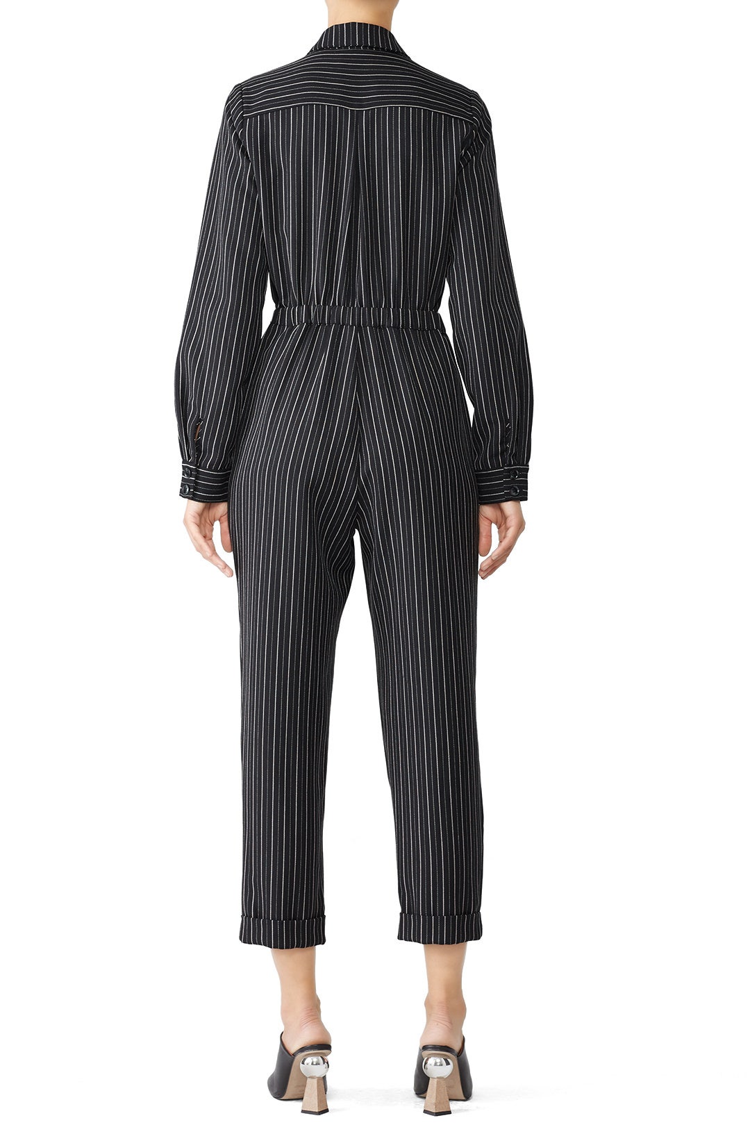 Anya Pinstripe Jumpsuit by Greylin 2