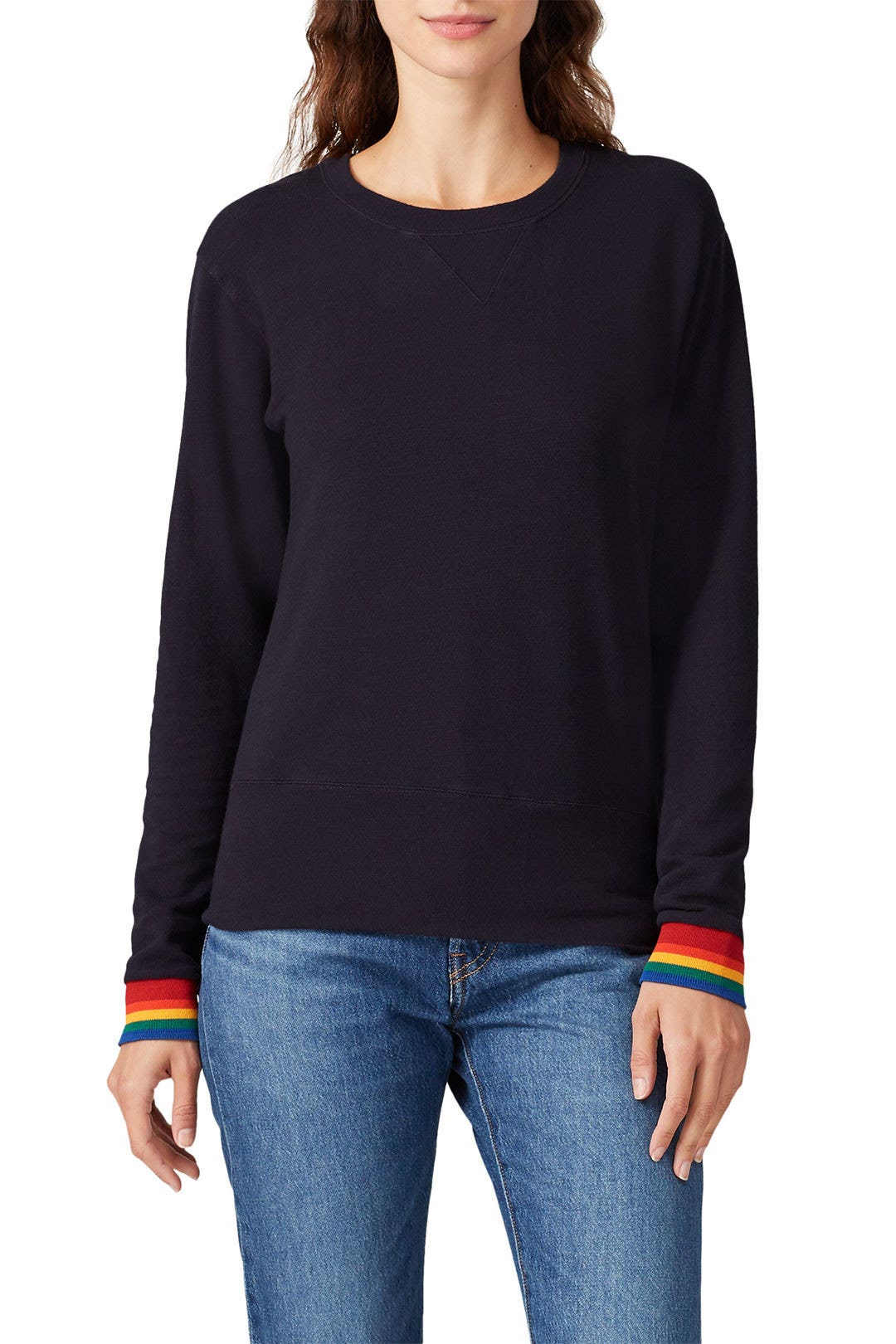 Rainbow Cuff Sweatshirt by MONROW 1