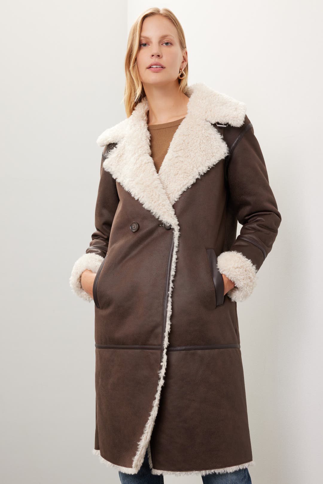 Vegan Leather Sherpa Jacket by Hudson | Rent the Runway