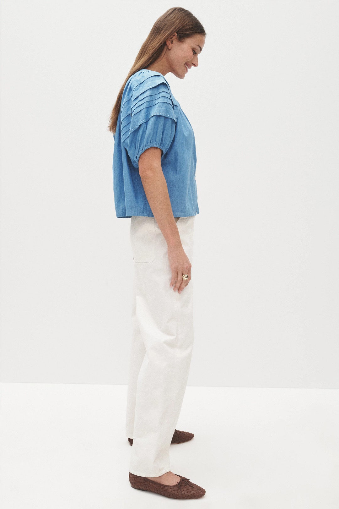 Shay Contrast Stitch Top by Fifteen Twenty 1