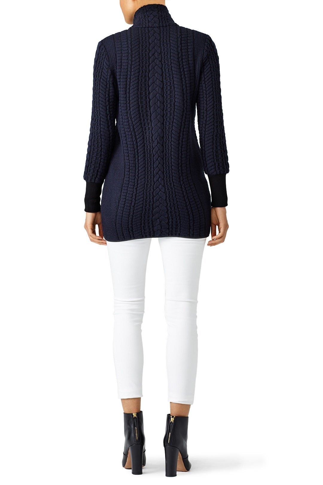 Navy Ribbed Cardigan  by Matison Stone 2