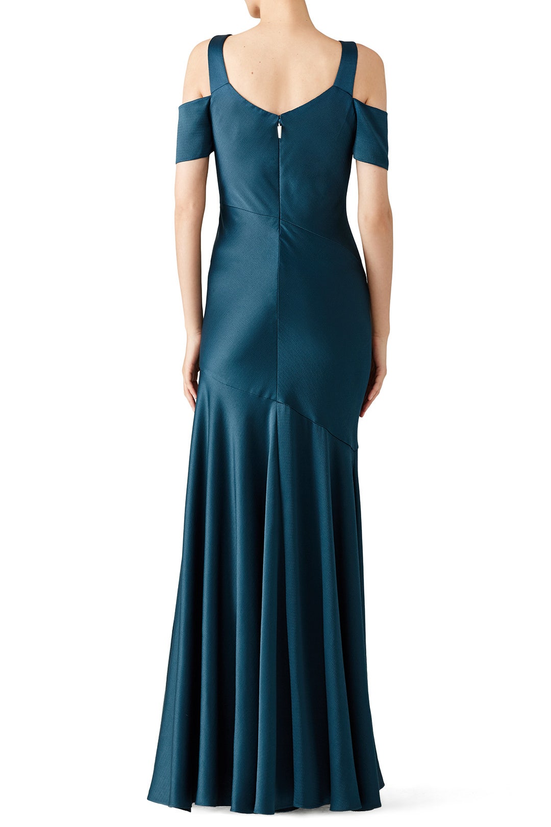 Green Cold Shoulder Gown by Prabal Gurung 1