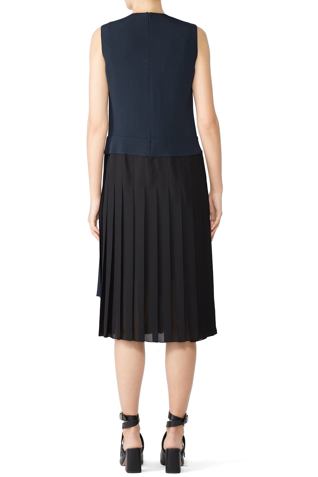 Pleated Combo Dress by Victor Alfaro 2