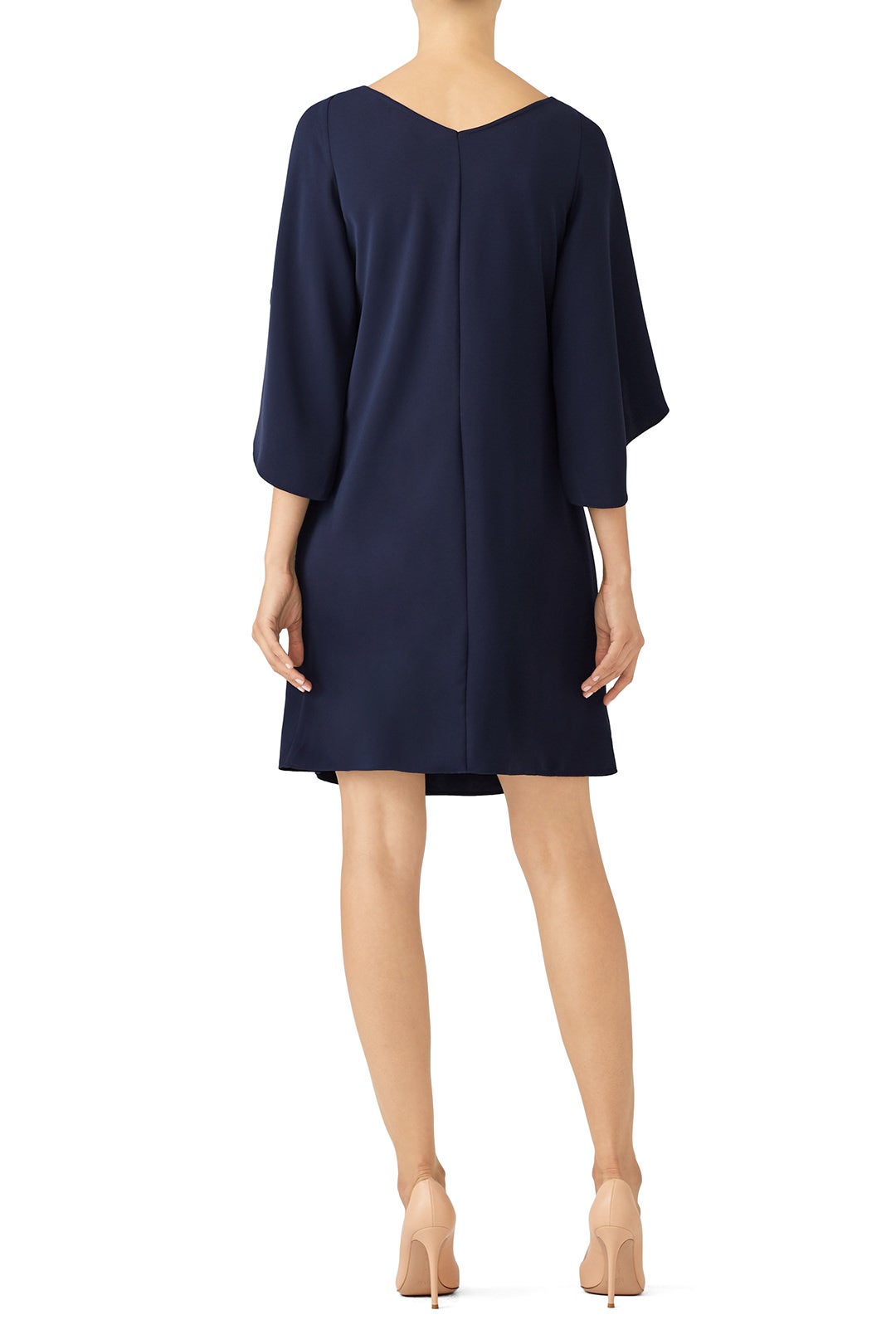 Navy Tulip Sleeve Maternity Dress by Ingrid & Isabel 1