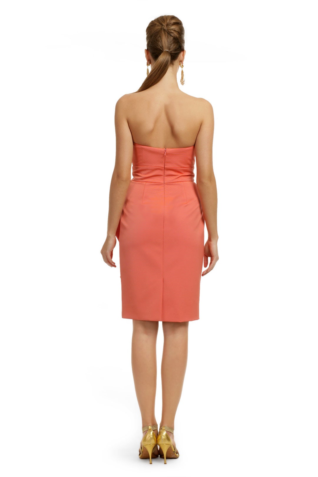 Orange Couture Wave Dress by Lela Rose 1