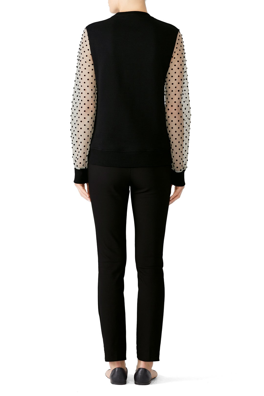 Polka Dot Sleeve Sweatshirt by RED Valentino 1
