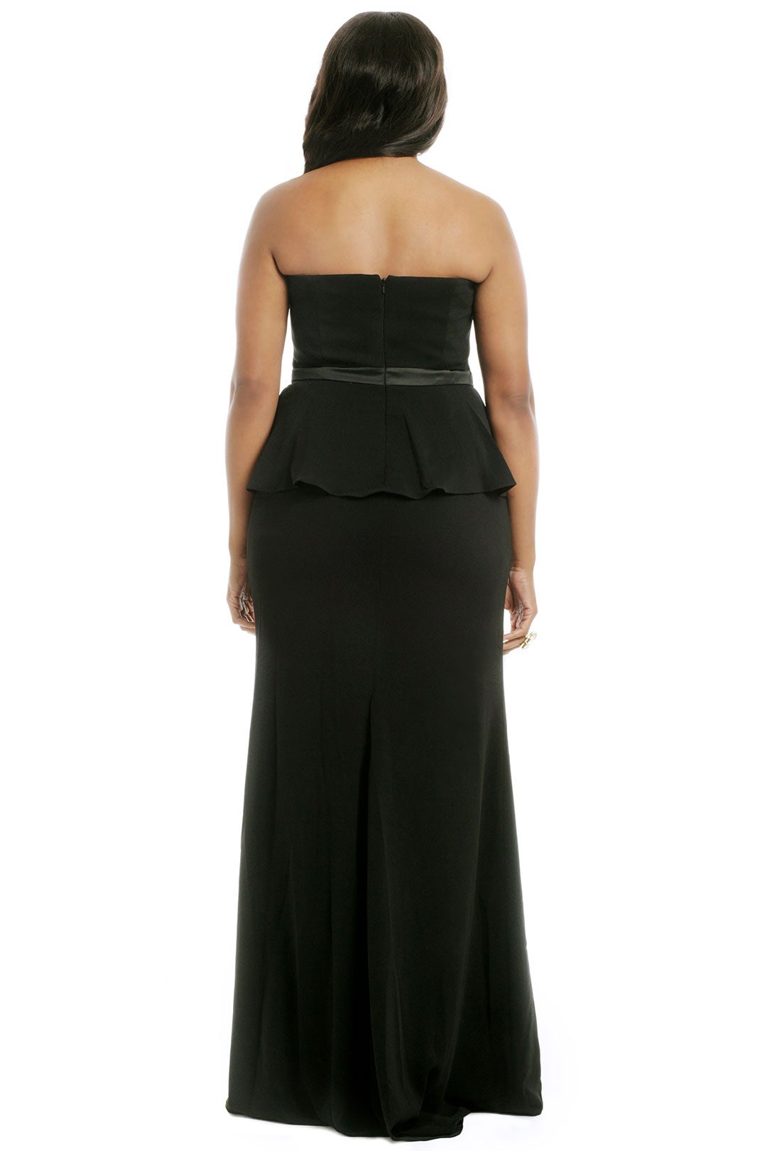Noir Bow Peplum Gown by Badgley Mischka 1