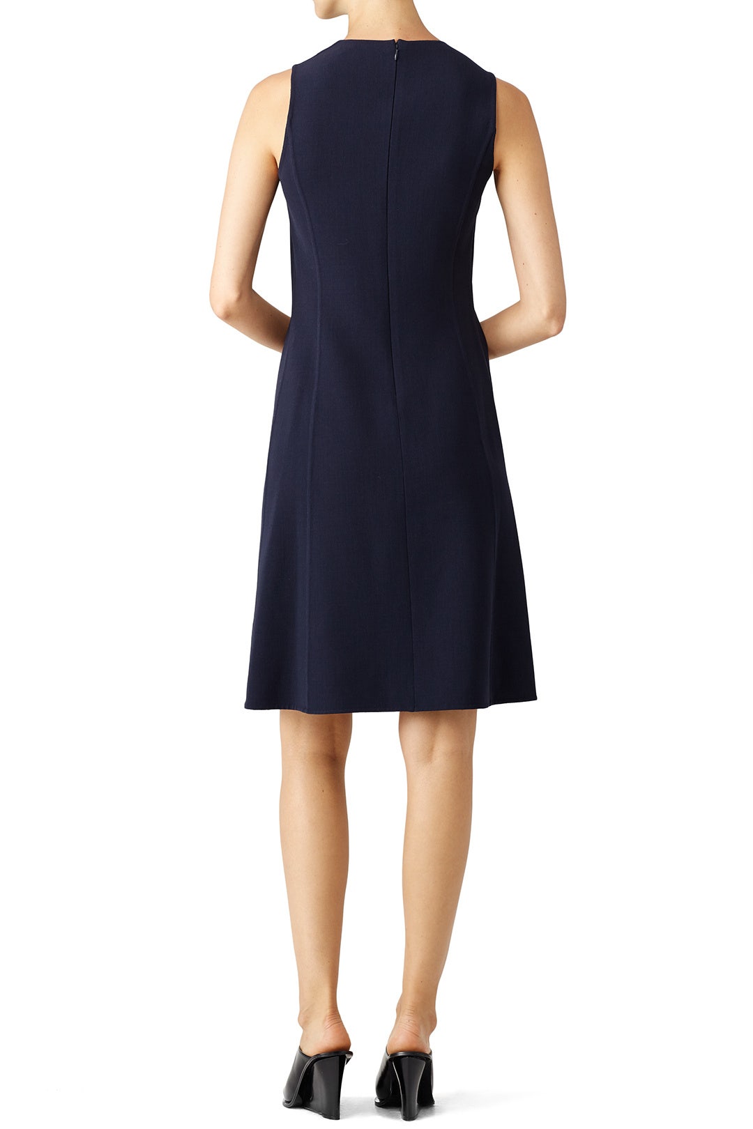 Navy Button Vest Dress by DEREK LAM 2