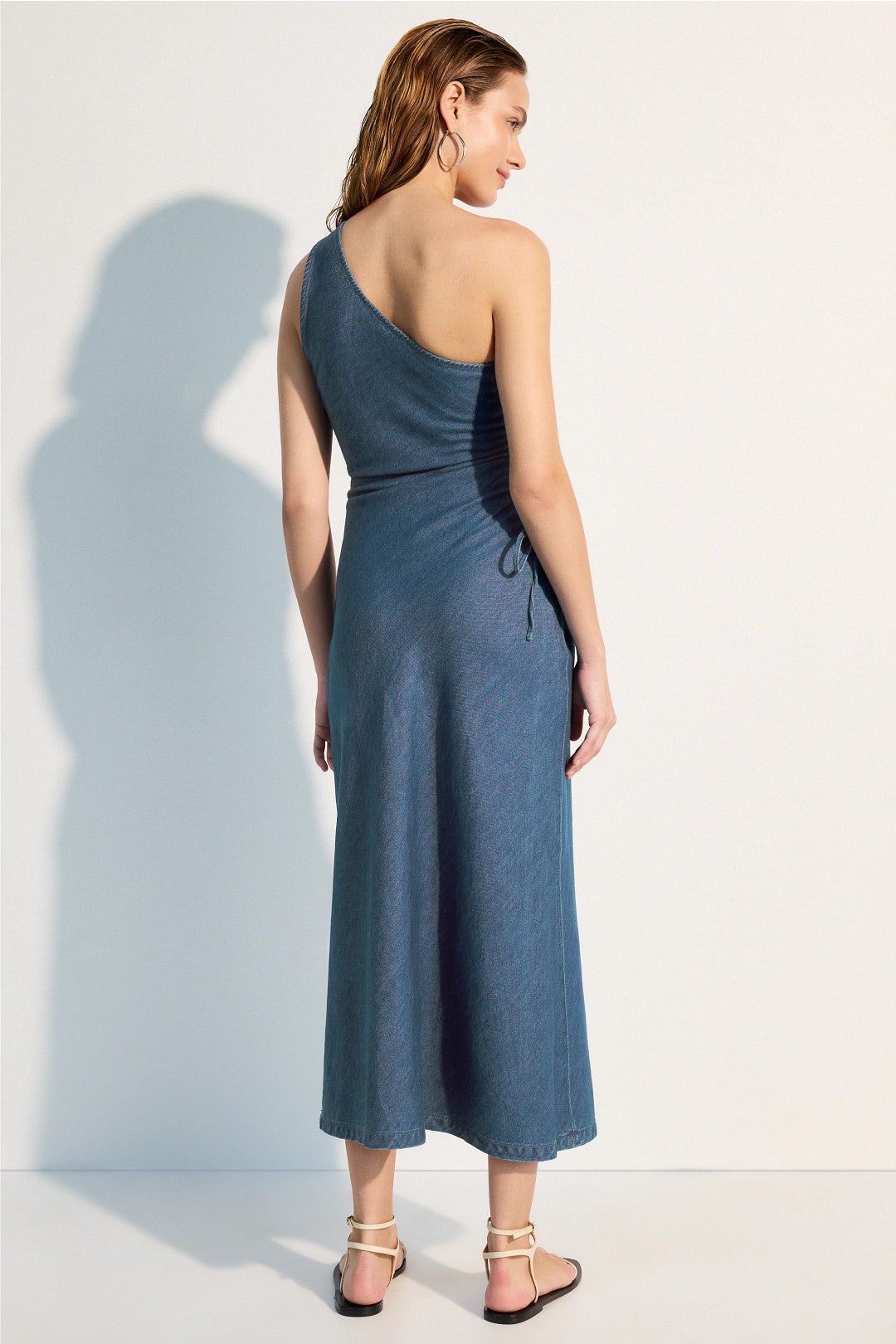 women's terracotta bridesmaid dresses Asymmetrical Satin Bridesmaid Dress main image 0