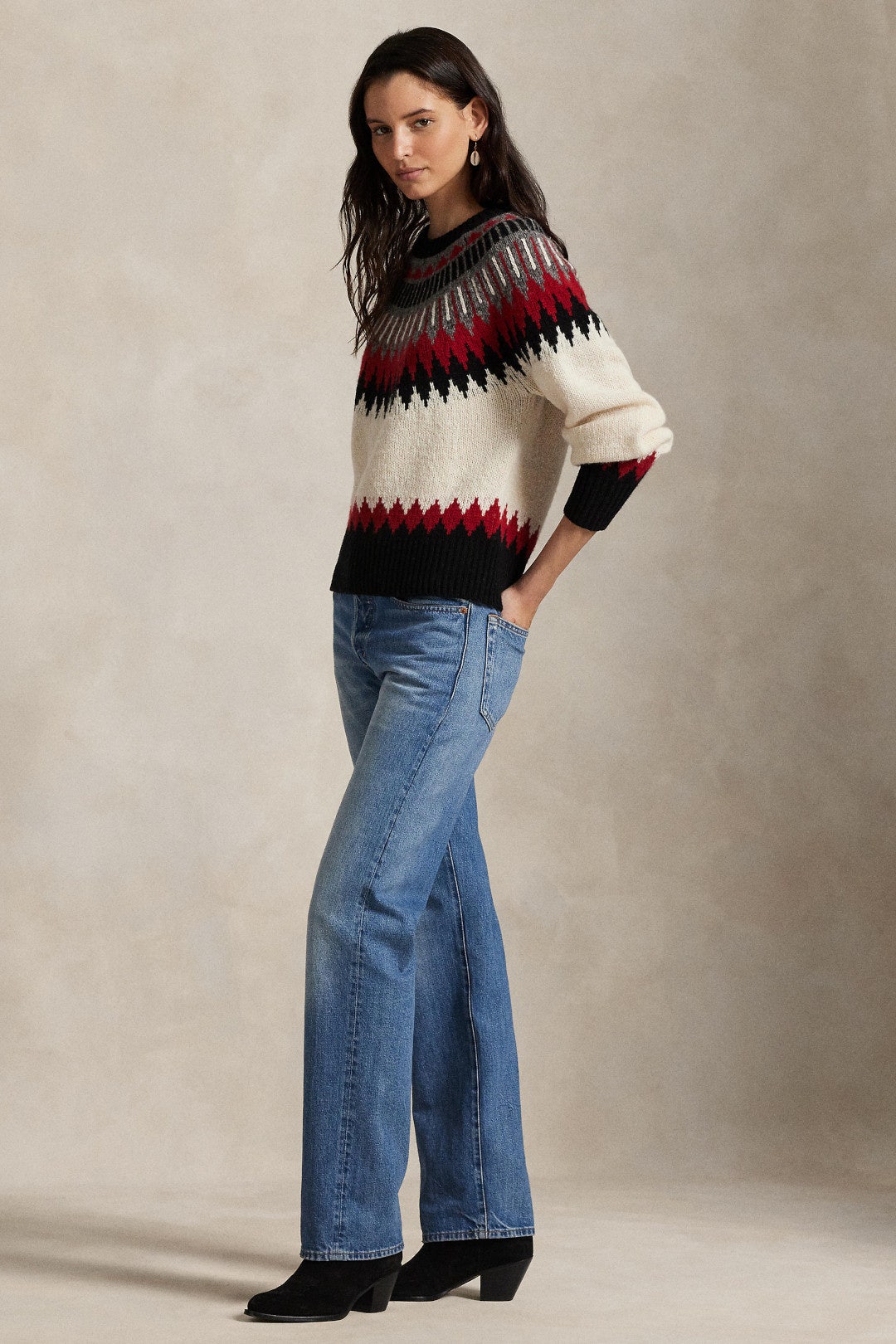 Long Sleeve Crew Neck Pullover Sweater by Polo Ralph Lauren 1