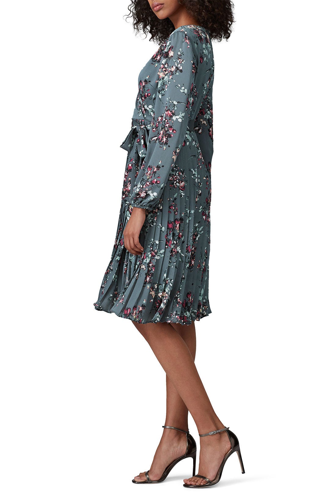 Floral Printed Crinkle Dress by Adrianna Papell 2