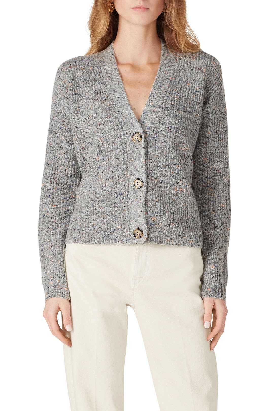 BB. ニット　グレー Speckle Grey Cardigan by BB Dakota | Rent the Runway