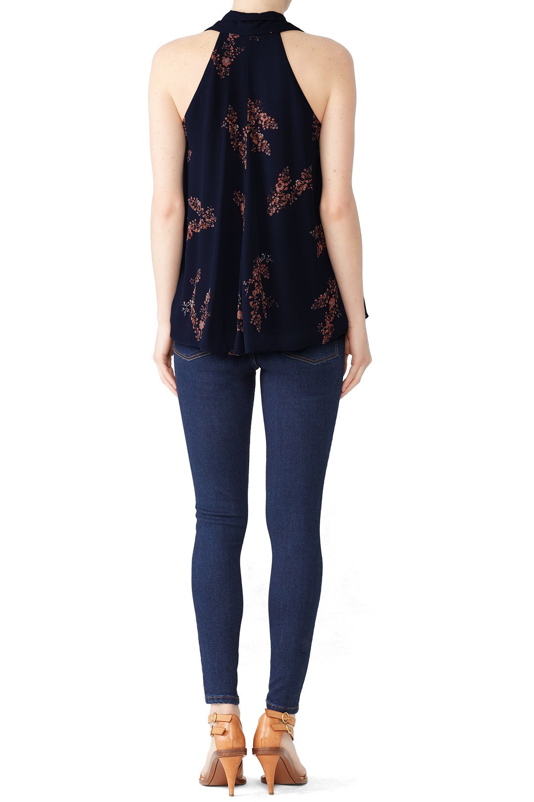 Midnight Floral Trapeze Top