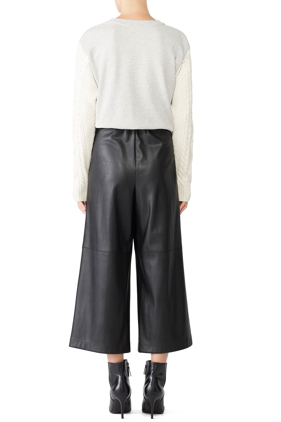 Faux Leather Culotte Pants by Goen. J 1