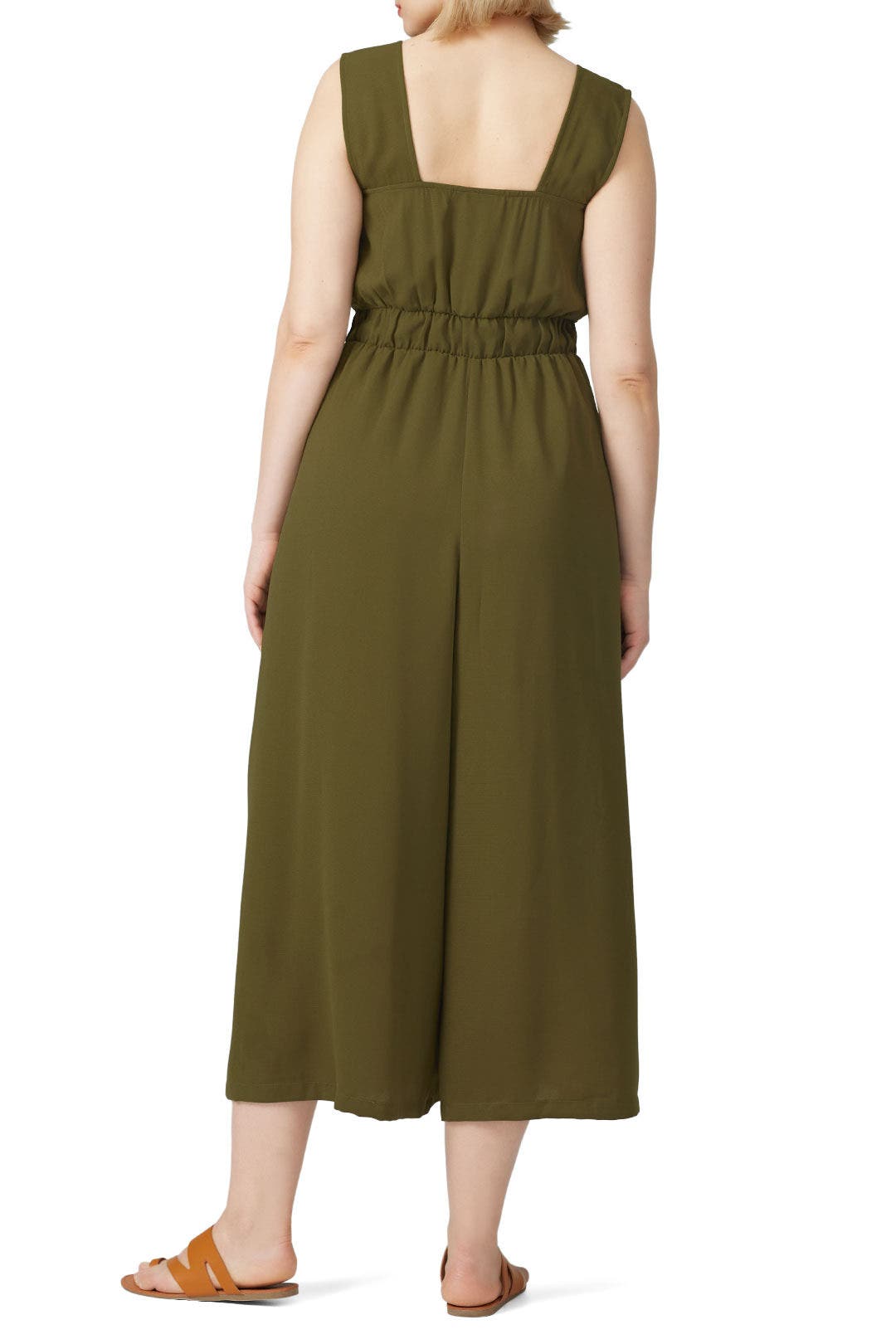 Green Cropped Jumpsuit by JUNAROSE 2