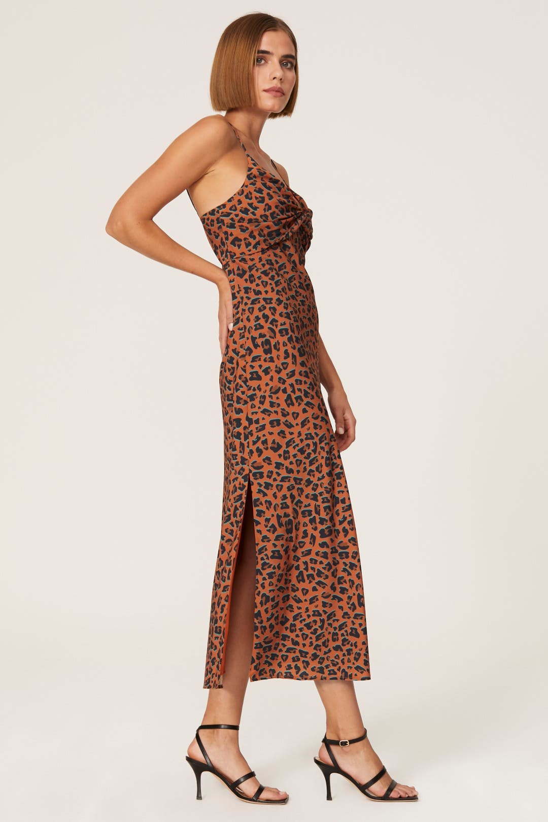 【604SERVICE】24ss LEOPARD MESH SLIP DRESS Leopard Mesh Slip Dress – L'Oeuvre