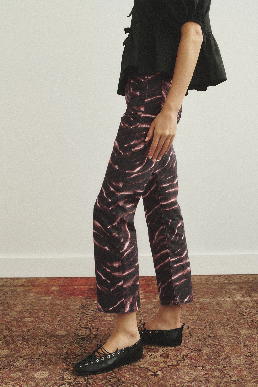 Pink Zebra Print Jeans by GANNI 1