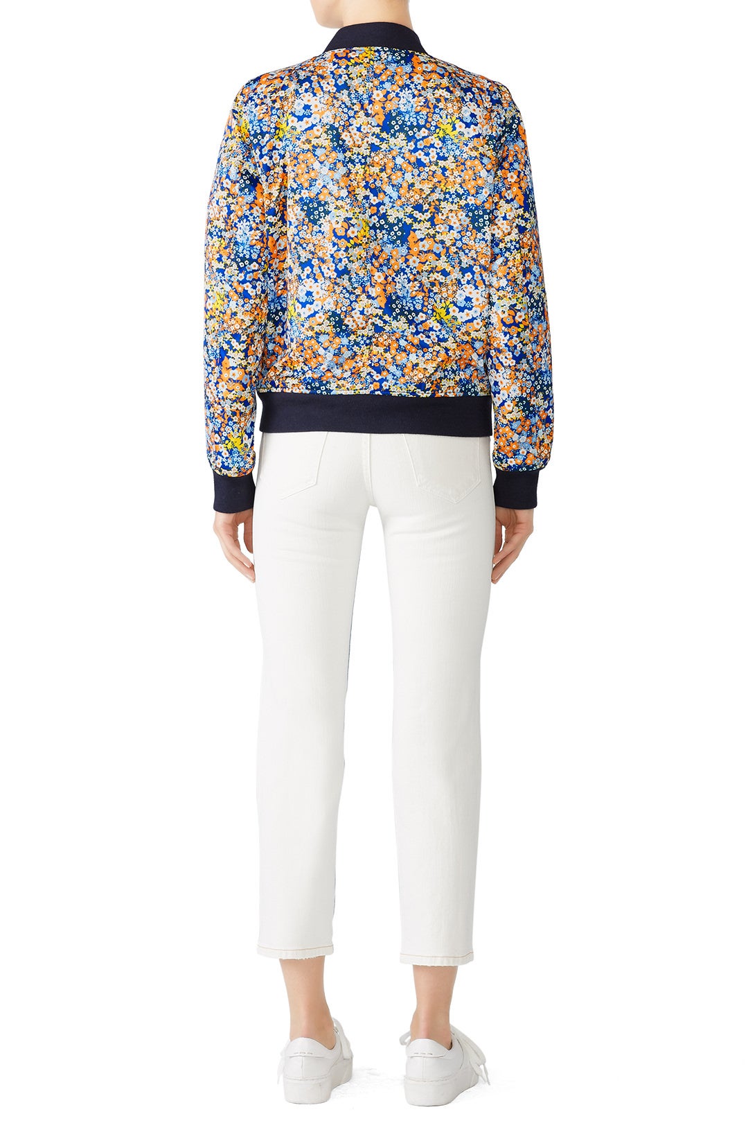 Printed Satin Bomber Jacket by Tory Sport 1