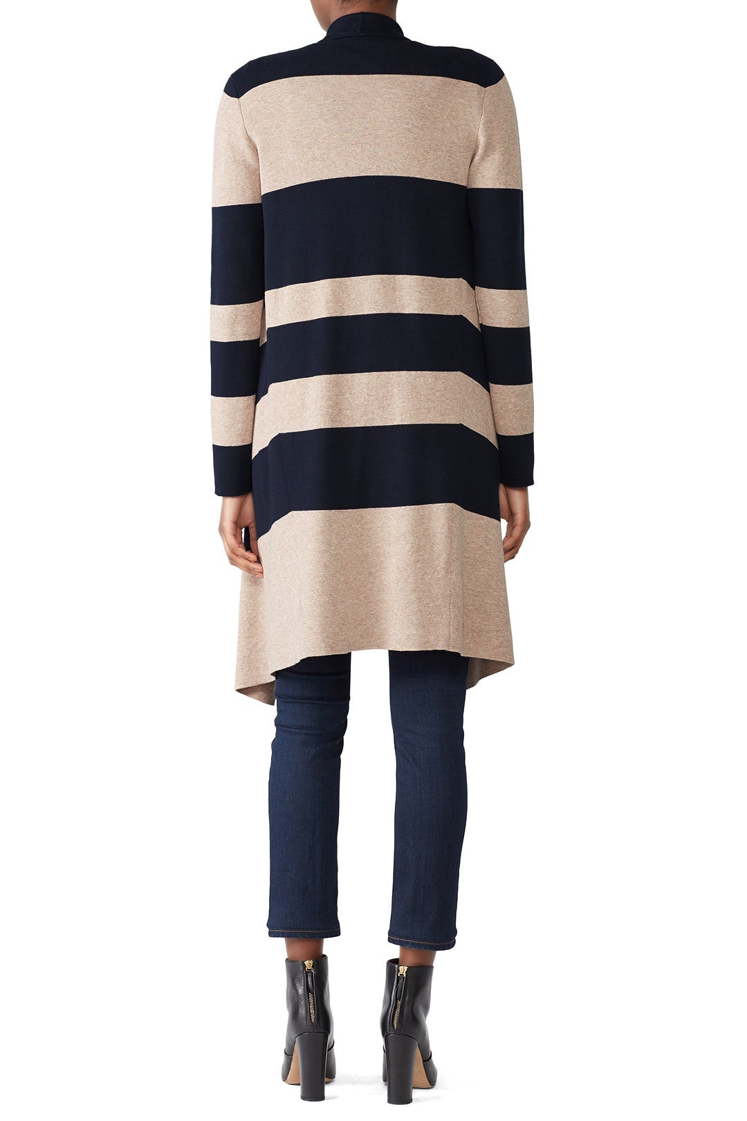 Stripe Open Front Cardigan by 525 America 2