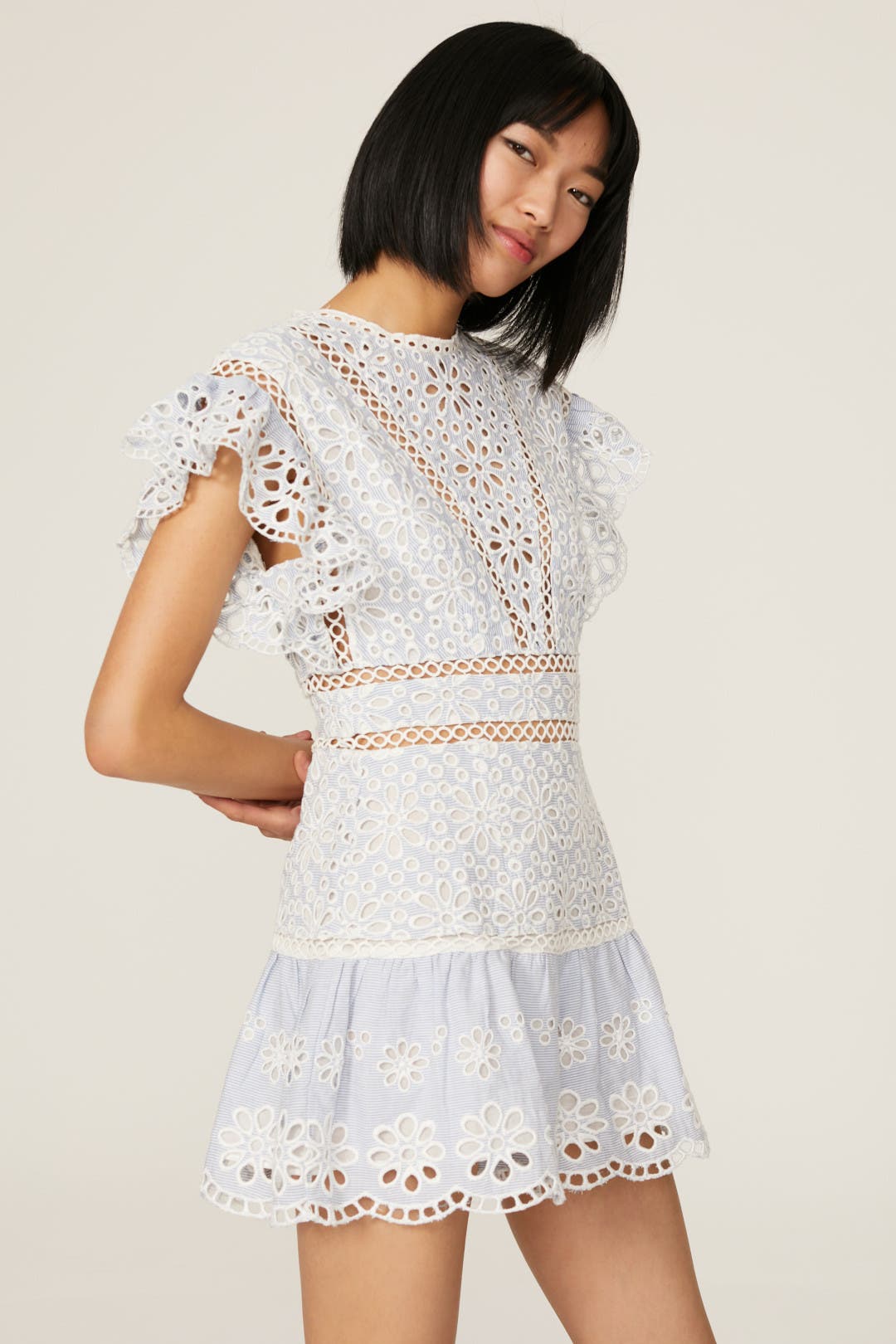 Shanice Lace Romper by Saylor | Rent the Runway