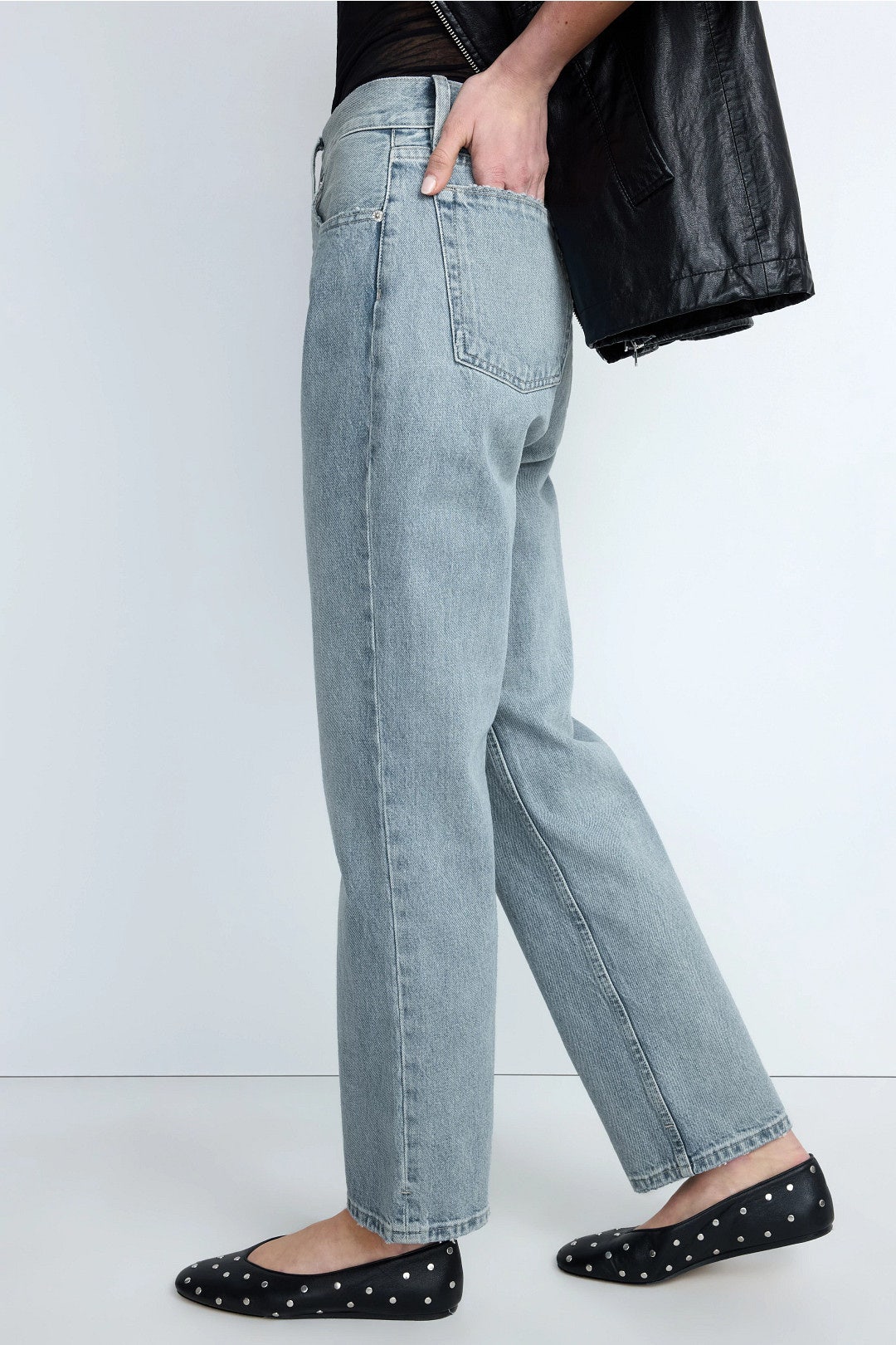Calla Mid Rise Straight Ankle Jeans by DALA 2