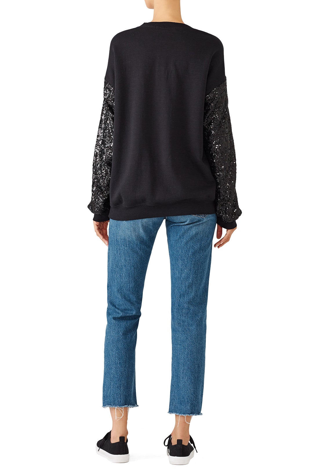 Sequin Sleeve Sweatshirt by JET John Eshaya 1