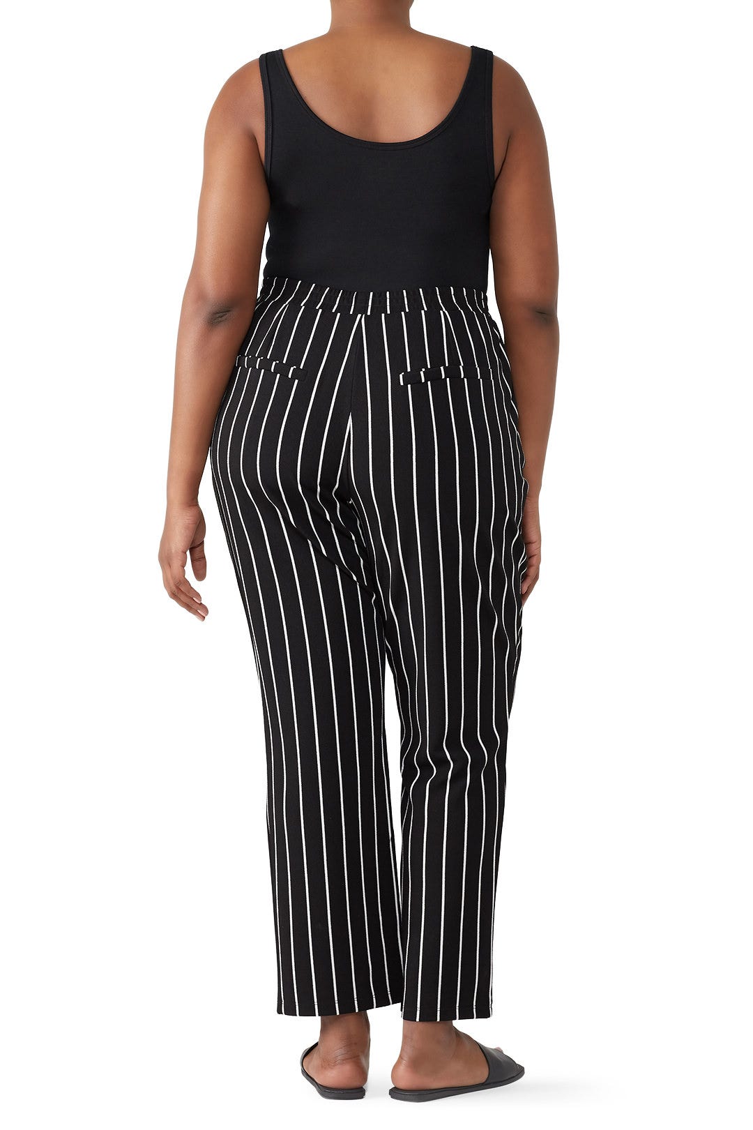 Striped Wide Leg Pants by JUNAROSE 2
