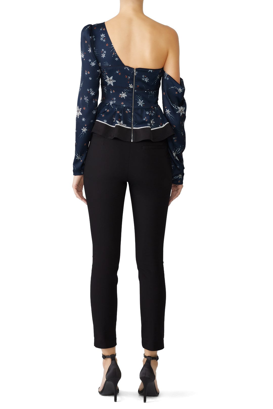 Asymmetric Star Satin Top by Self-Portrait 1