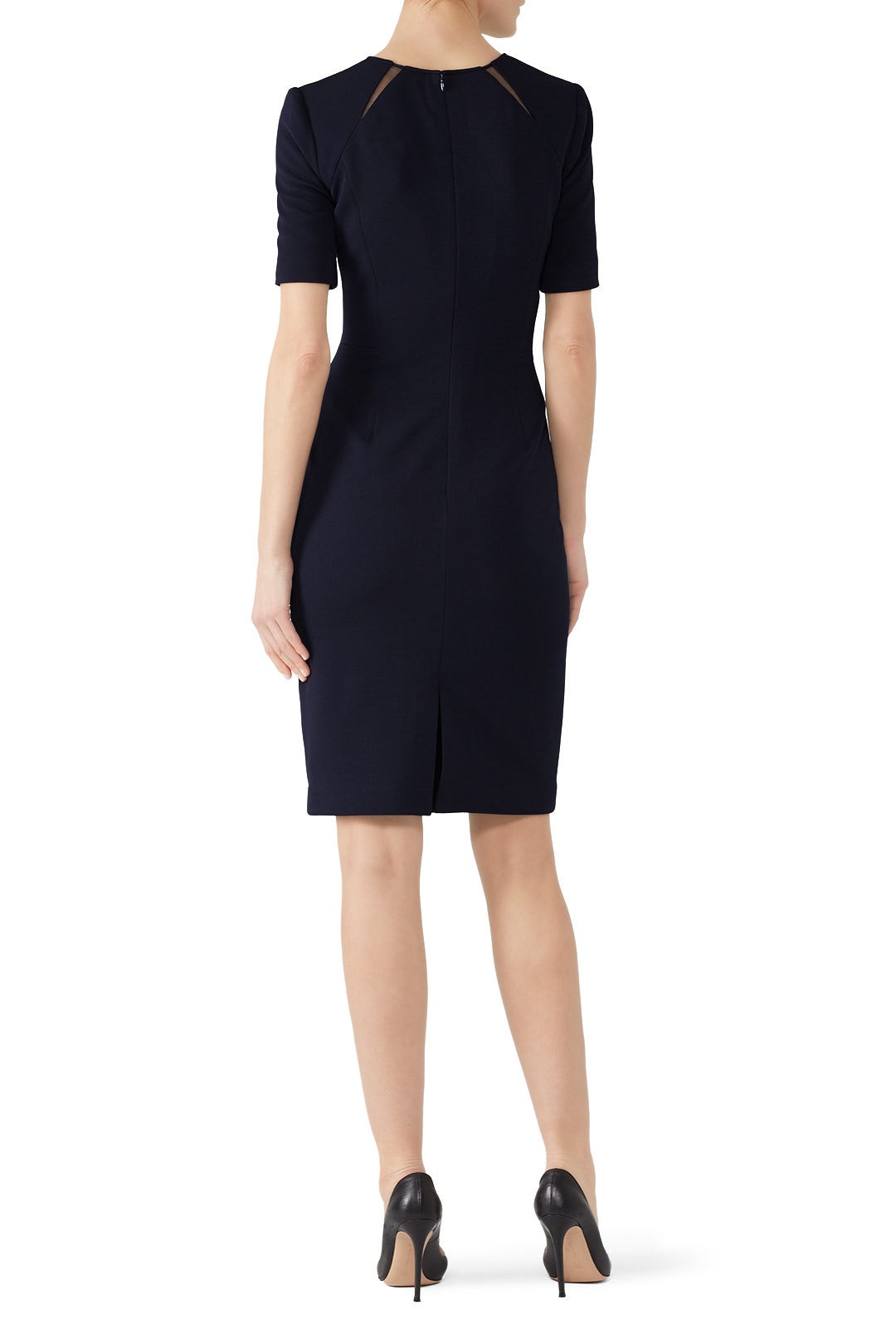 Navy Star Neckline Sheath by Badgley Mischka 1
