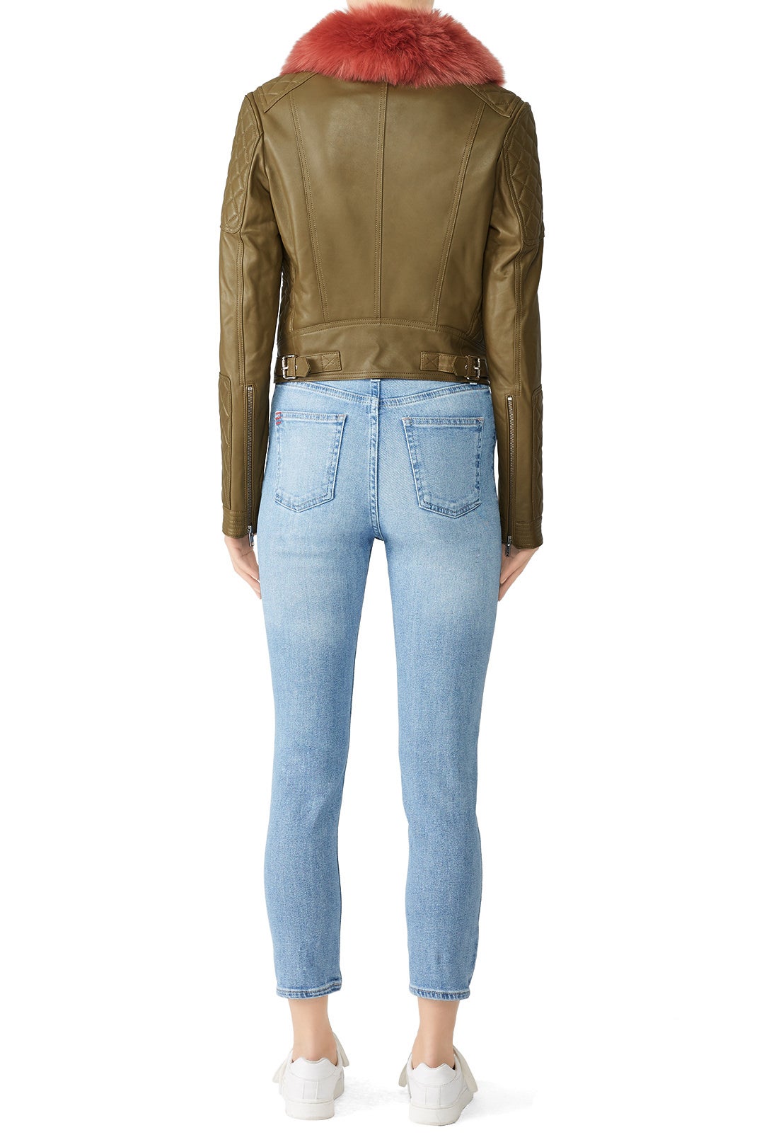 Faux Fur Biker Leather Jacket by Samantha Sipos 1