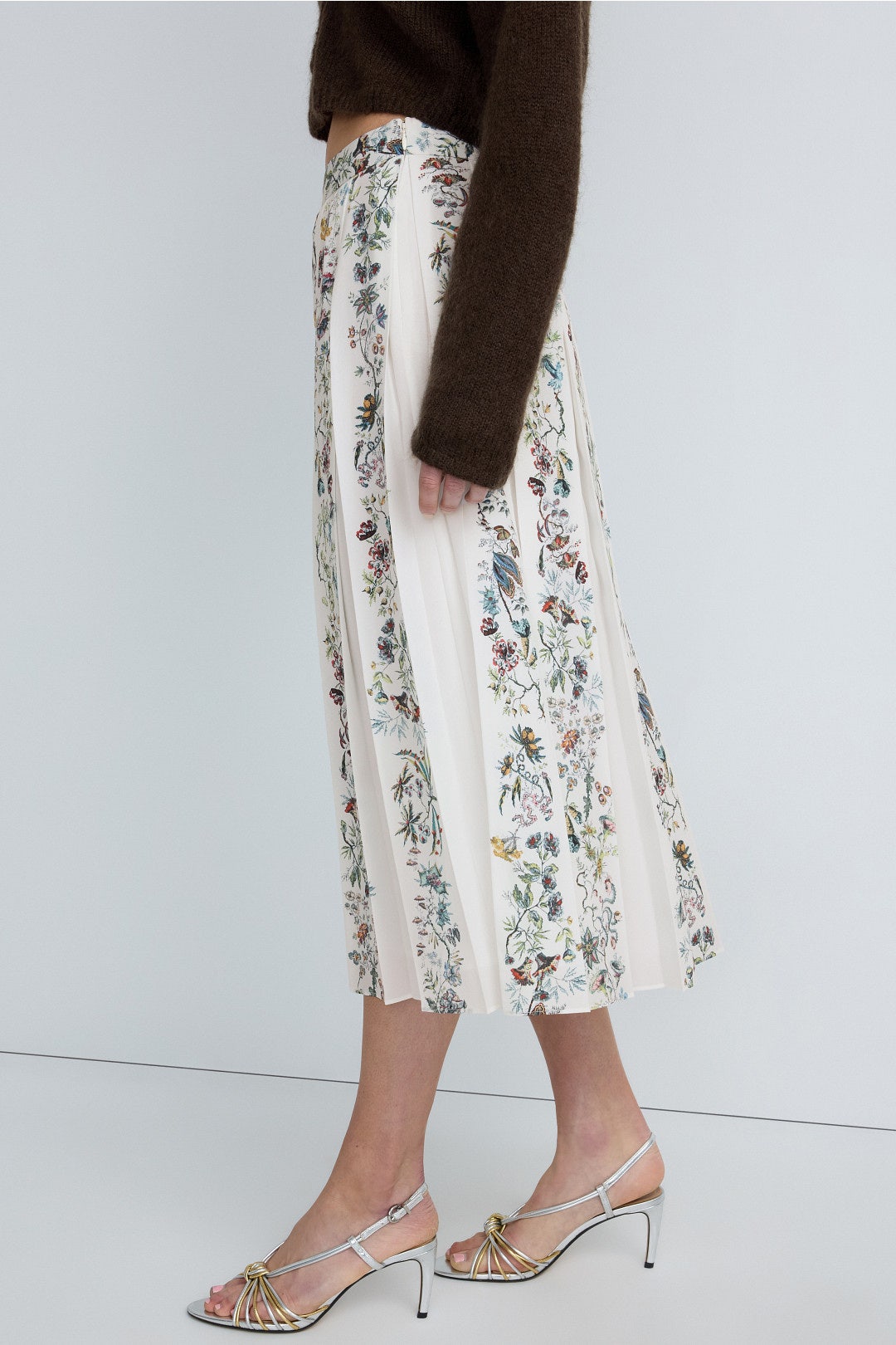 Pleated Placed Print Skirt by Adam Lippes x RTR 2