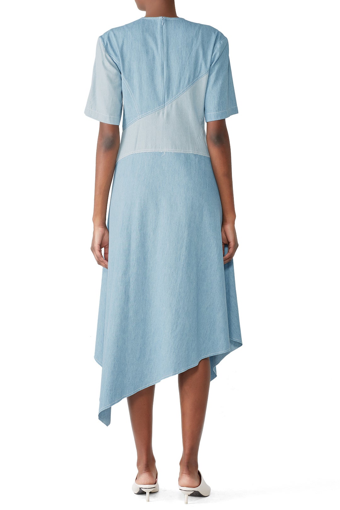 Chambray Seamed Dress by Colovos 1