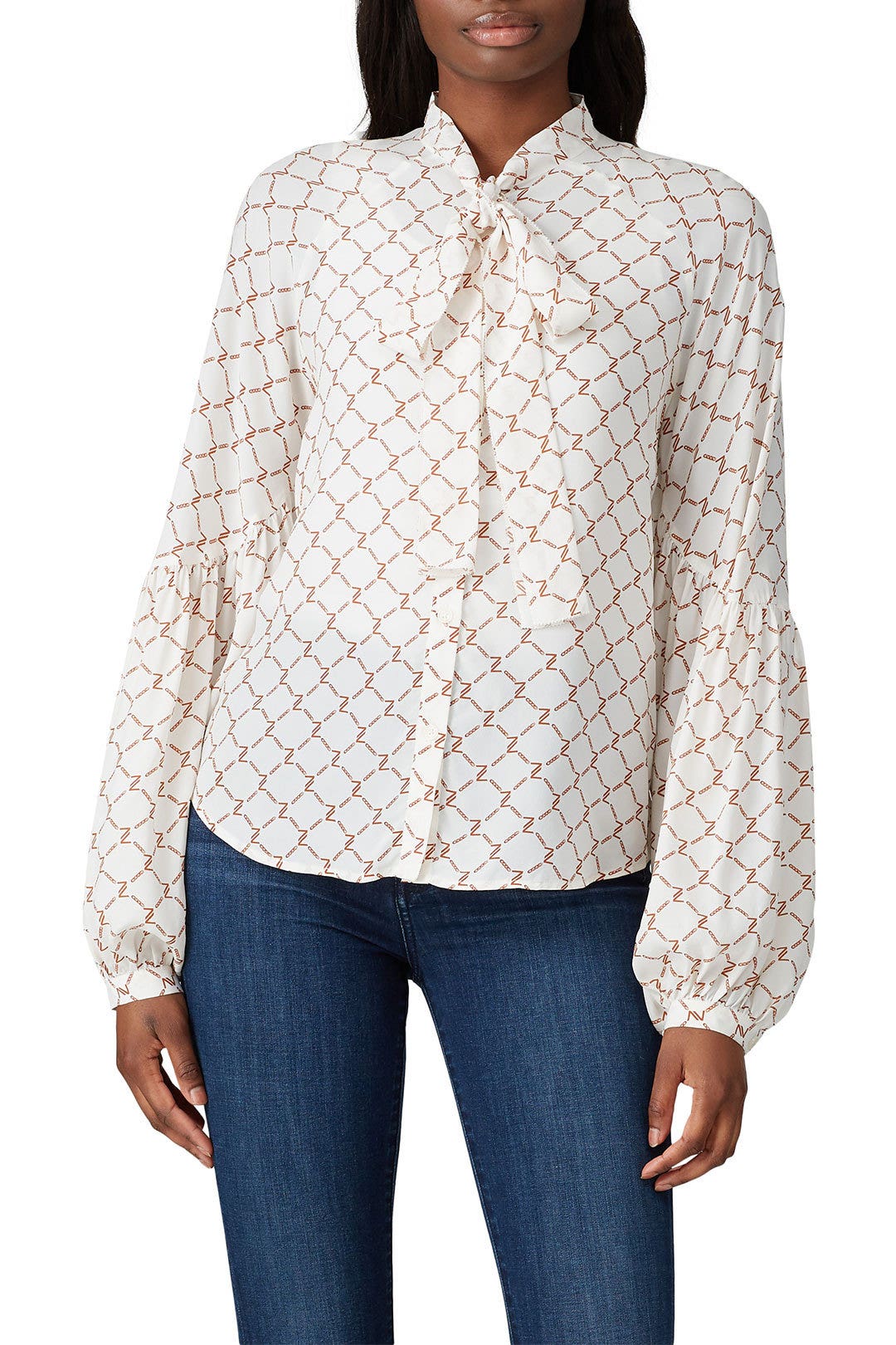 White Chain Print Top by 7 For All Mankind 1