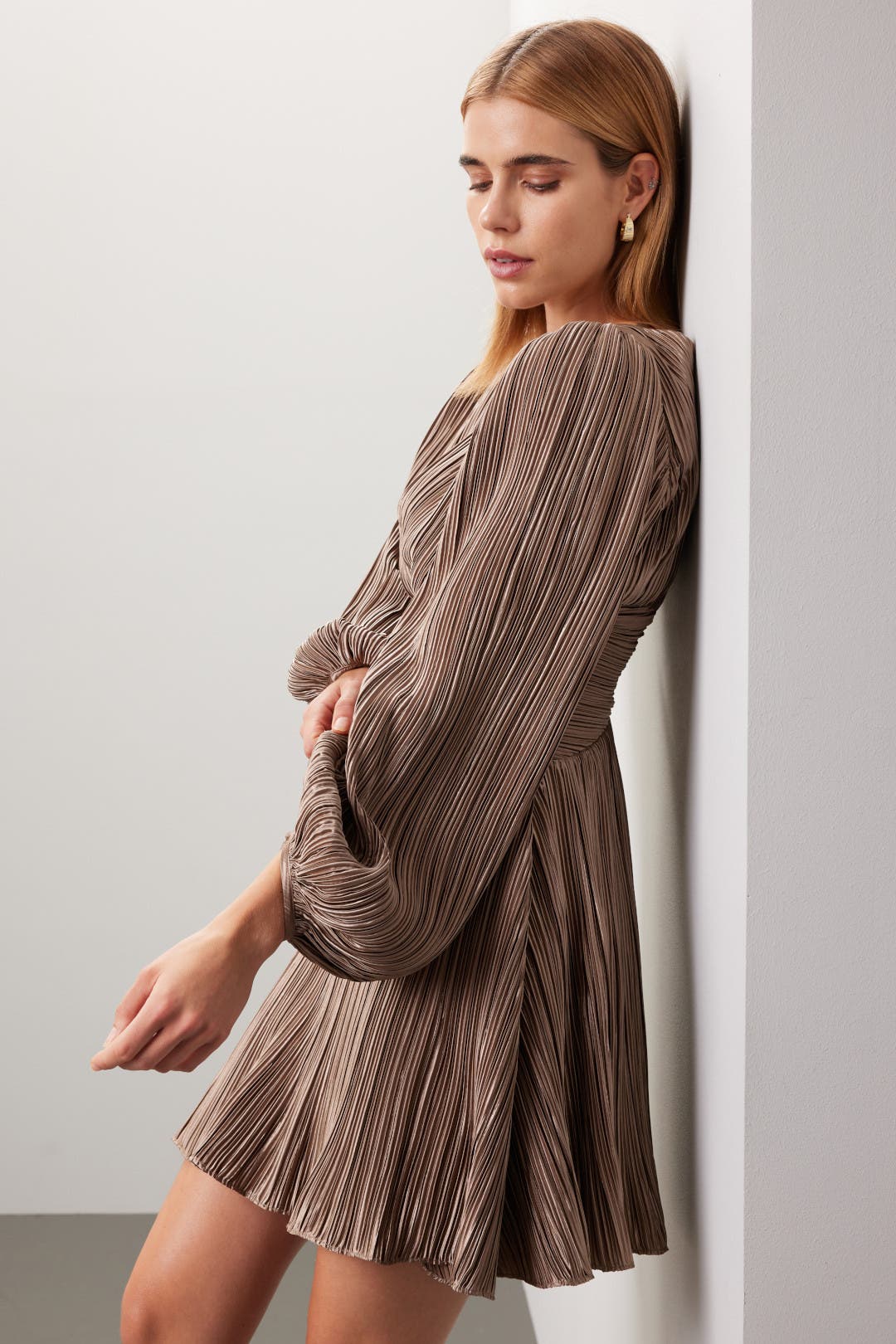 Balloon Sleeve Dress by Jewel x Badgley Mischka | Rent the Runway