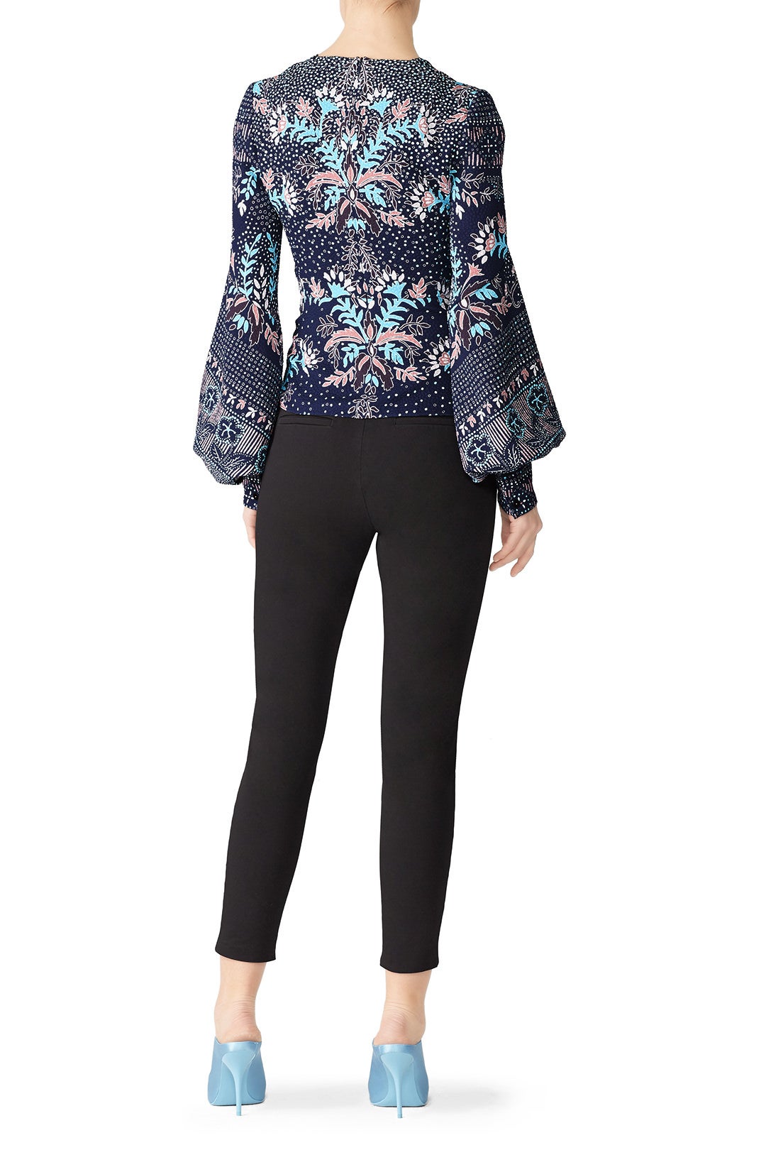 Printed Waffle Ruched Blouse by Peter Pilotto 2