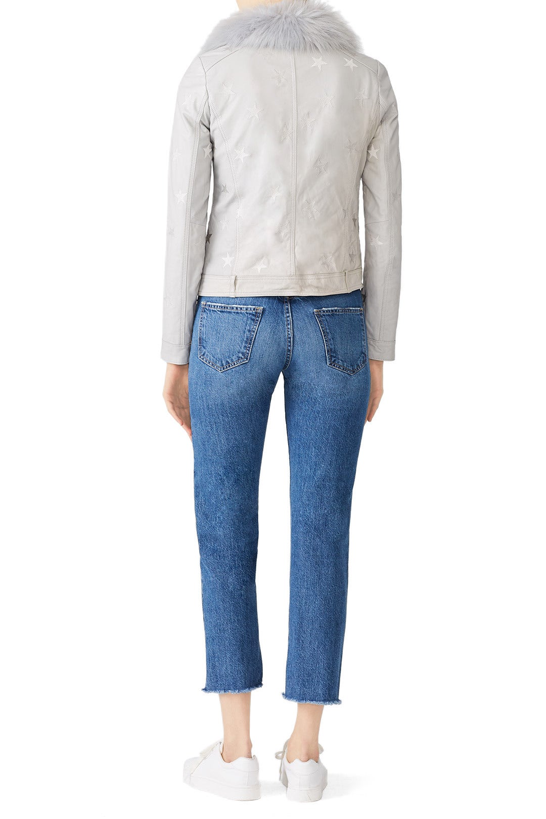 Grey Seeing Stars Faux Fur Jacket by Samantha Sipos 1