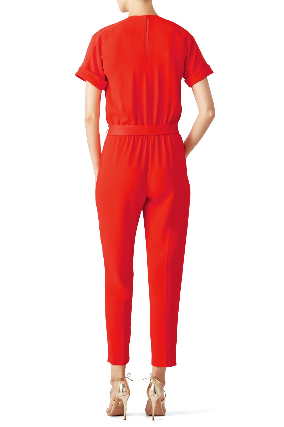 Red Wrap Jumpsuit by Trina Turk 1
