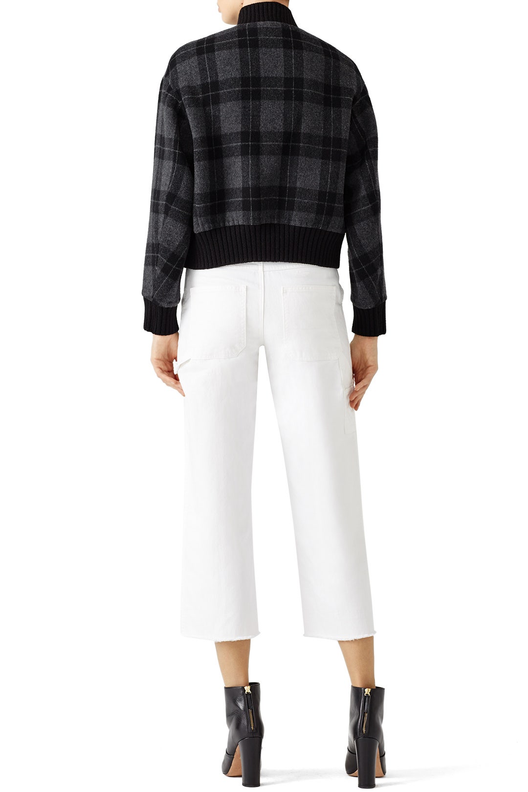 Plaid Bomber by VINCE. 2
